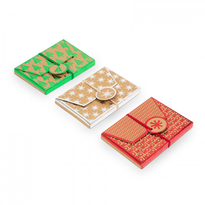 Karácsonyi üdvözlőkártya boríték - 3 db / csomag